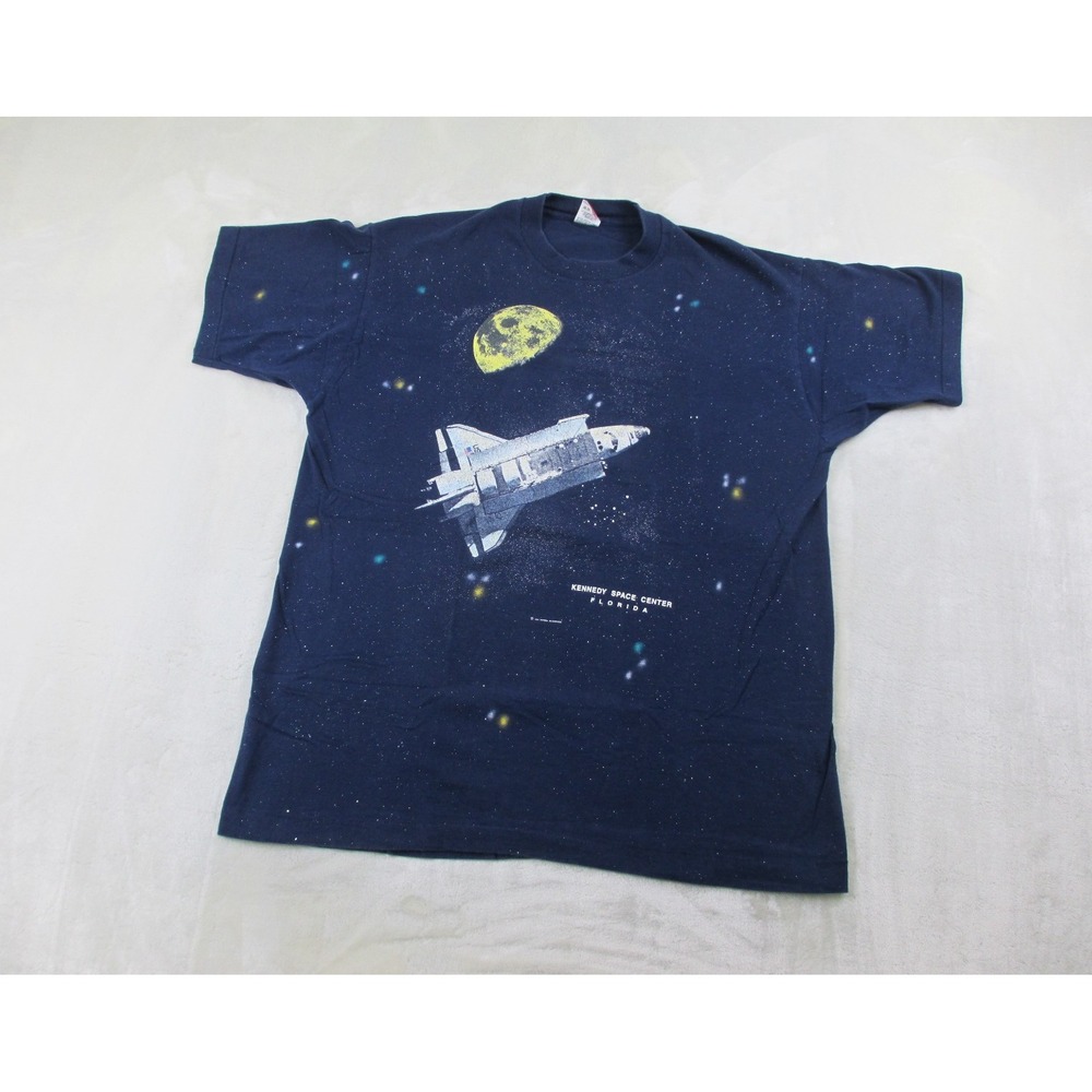 VINTAGE Kennedy Space Center‎ Shirt Mens XL Blue Space Universe USA 1994* - Picture 2 of 11